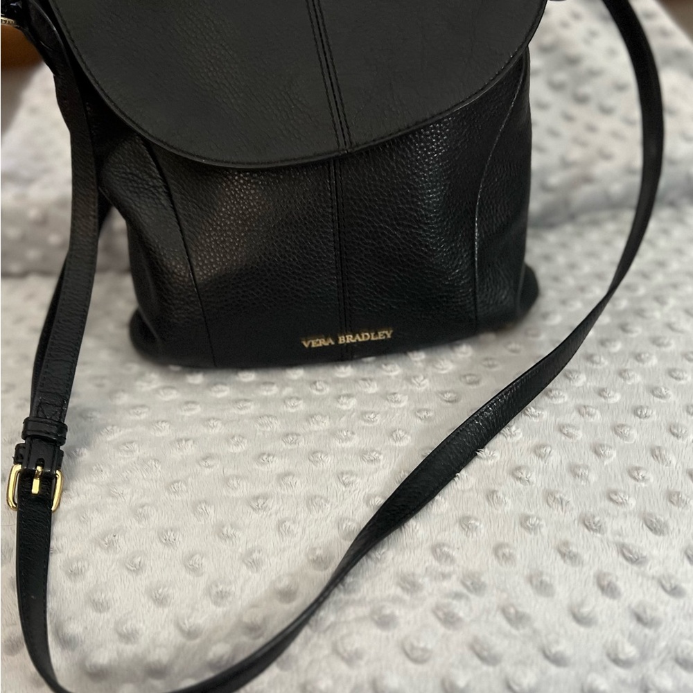 Vera Bradley Black Leather Women's Bag